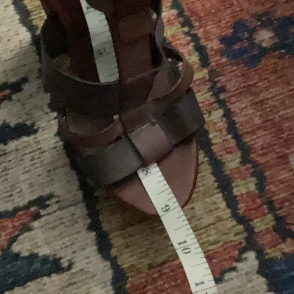 Leather 70s platform sandals. 6 - Picture 12 of 12
